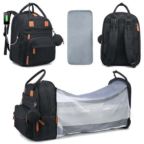 LOVEVOOK chaud multifonctionnel en plein air voyage porte-bébé sac à couches grand sac à dos momie sac à couches avec bébé lit pliant - Walmart.ca