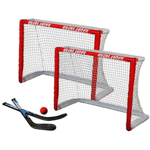 Bauer Knee Hockey Goal Set w/2 Goals, 2 Sticks & Ball