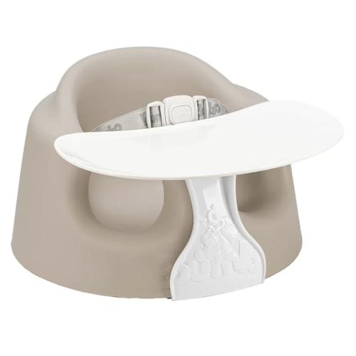 Bumbo Baby Soft Foam Floor Seat Plus+ with Tray - Taupe