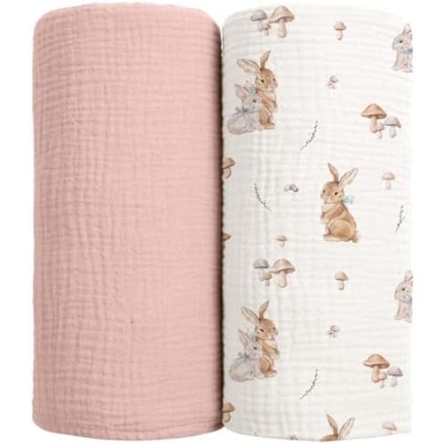 lulumoon Muslin Swaddle Blankets for Baby: 100% Cotton Receiving Blankets