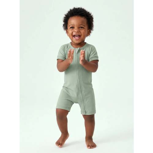 Solid Color Bamboo Shorty Zippy
