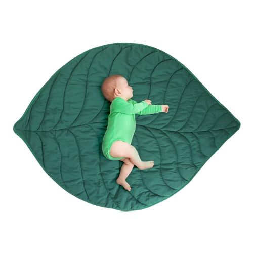 VARIPOWDER Baby Play Mat 56.3x42.1 Cotton Crawling Cushion Leaf Nursery Rug Kids Room Rug Floor Gym Tummy Time Mat Soft Washable