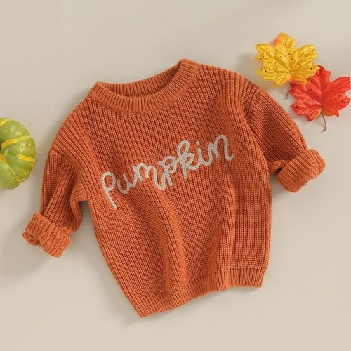Infant Baby Boy Girl Oversized Knit Sweater Chunky Long Sleeve Pullover Sweater Shirts Warm Fall Winter Tops Clothes