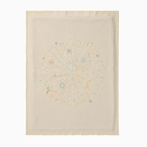 Stars & Moon Knit Sherpa Baby Blanket
