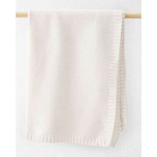 Baby Organic Cotton Textured Knit Blanket in Cream - Little Planet | Carter's