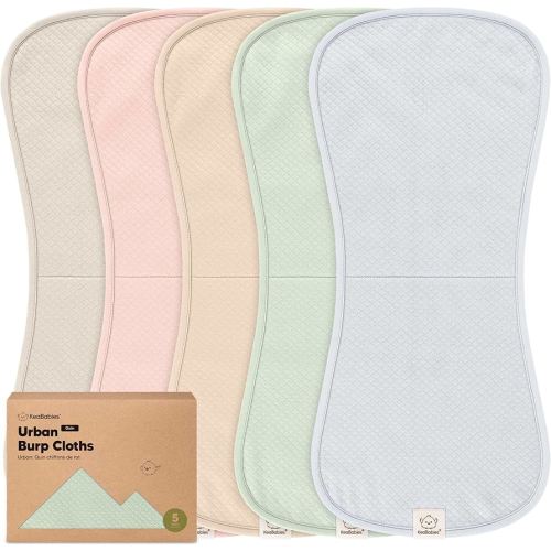 KeaBabies 5-Pack Organic Burp Cloths Baby Girl, Boy - Extra Large, Absorbent Baby Burp Cloths, Soft Burping Cloths for Babies, Newborn Burp Clothes, Cotton Burp Rags, Thick Burp Cloth(Dawn/Quin)