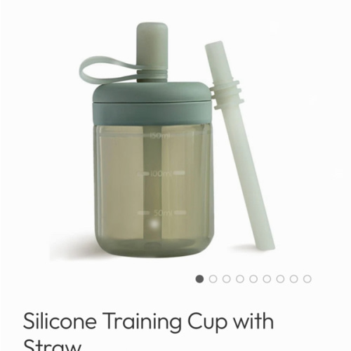 Silicone Training Cup with Straw