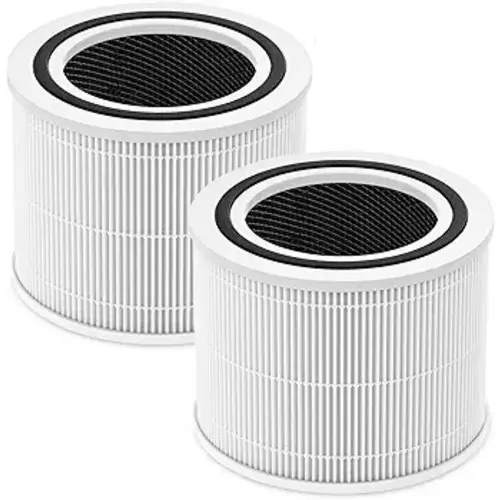 Core 300 Replacement Filter for LEVOIT Core 300 Core300-P Core 300S Core 300-P VortexAir Air Purifier, Core 300-RF, 3-in-1 HEPA Activated Carbon, 2 Pack, White, Core 300-P