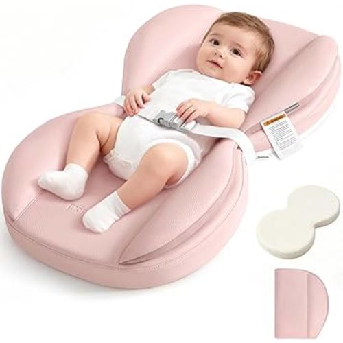 Baby Changing Pad with Waterproof & Wipe-Clean, Non-Slip PU Diaper Changing Pad, Adjustable Safety Belt, Changing Pad for Dresser, Changing Table,28"X16",Pink