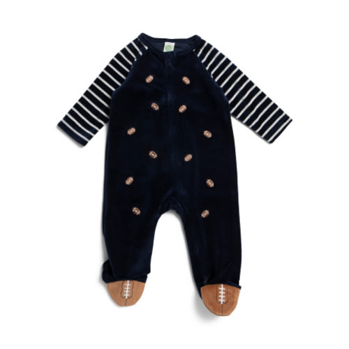Newborn Boys Velour Football Coveralls | Kids & Baby | T.J.Maxx