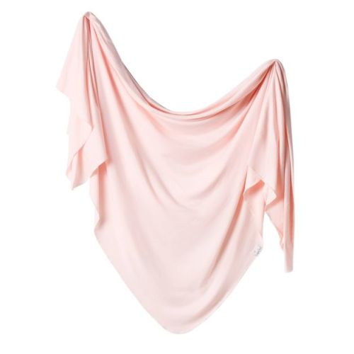 Copper Pearl Knit Swaddle Blanket - Blush: Solid, 46x46 Inch, Baby Blanket