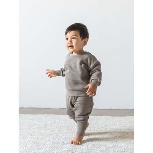 Kelly Fleece Dropped Shoulder Pullover Sweatshirt