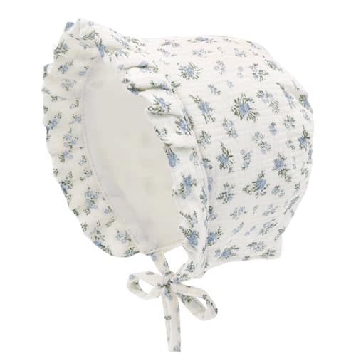 HADEEONG Baby Girls Bonnet Ultra Soft Double Layer Bonnet Cap Adjustable Hats 3-24 Months