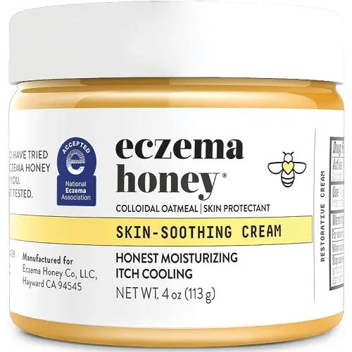 ECZEMA HONEY Original Skin-Soothing Cream - Organic Hand & Body Eczema Relief - Natural Honey Lotion for Dry, Itchy, & Irritable Skin (4 Oz)