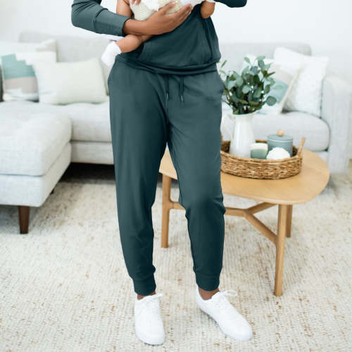 Bamboo Maternity & Postpartum Joggers | Evergreen