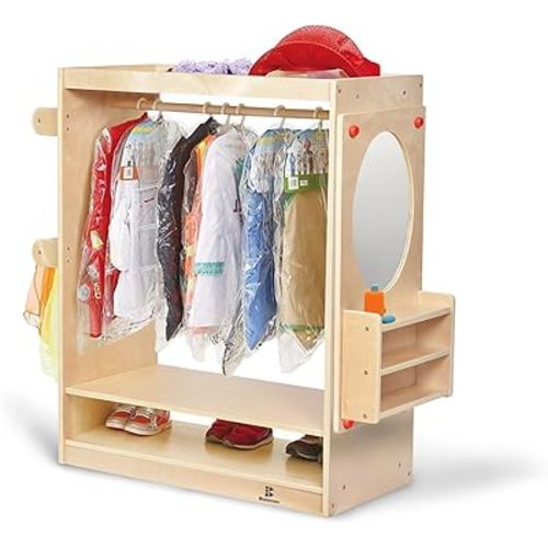 Kids Dress Up Center, Pretend Play Closet, Clothes Rack w/Mirror