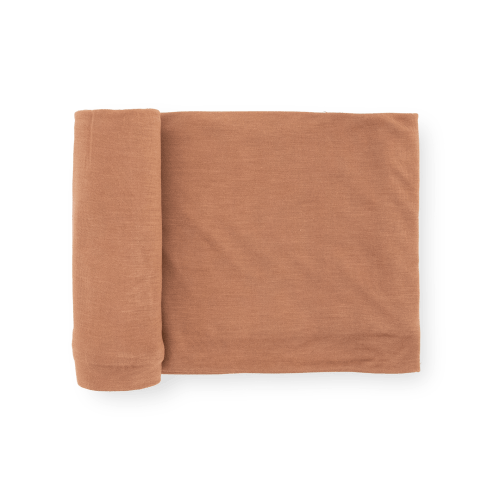 Stretch Knit Swaddle Blanket - Terracotta