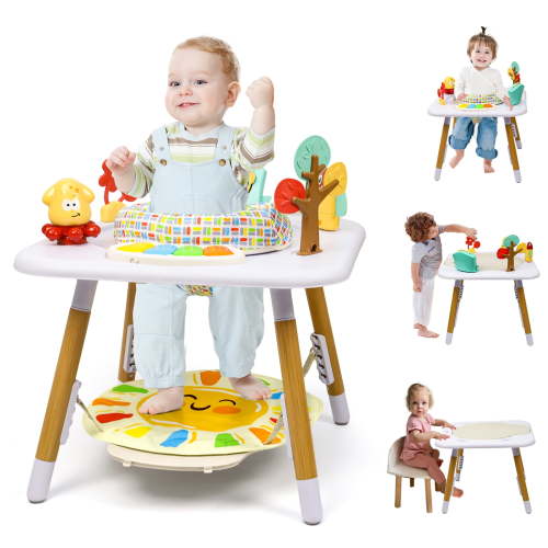 Wdmiya Baby Activity Center, 5-in-1 Bouncer Activity Center & Play Table, Exersaucer for baby, Jumper & Standing Toddler Table, Interactive Play Center, For Ages 6 Months Girls And Boys