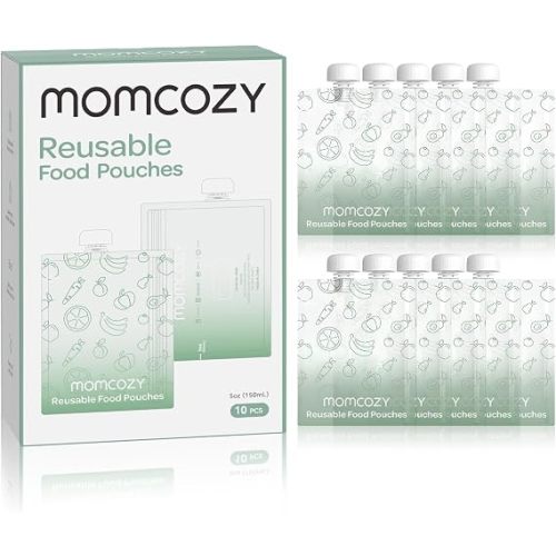 Momcozy Reusable Baby Food Pouches, Baby Food Maker Pouches for Toddlers