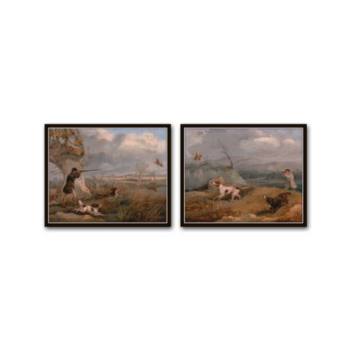 Vintage Bird Hunting Print Set No. 1, English Hunting Prints, Dog Prints, Duck Hunting Prints, Hunting Dog Prints, Game Birds Art, Hunt Club