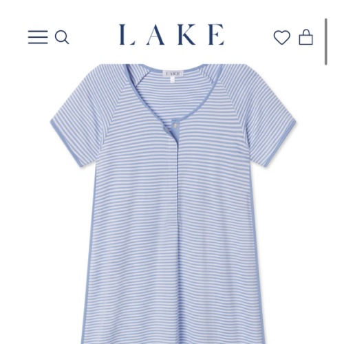LAKE | Women | Pima Cotton Pajamas | Hydrangea Maternity Nightgown