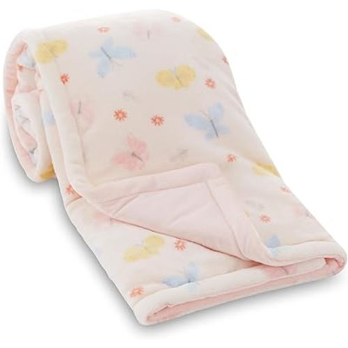 2-Ply Infant Blanket - Soft Fleece with Polyfill for Extra Fluffiness - Cozy and Warm Baby Blanket for Boys and Girls, 30x40 Inches - Dinosaur, Butterfly, Alphabet, Elephant, Bear Prints