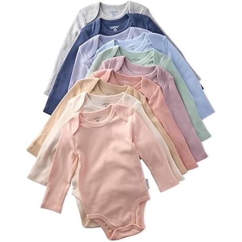 Butterblu unisex-baby Blake 10-pack Long Sleeve Bodysuits​ 100% Organic Cotton Baby Boy & Girls