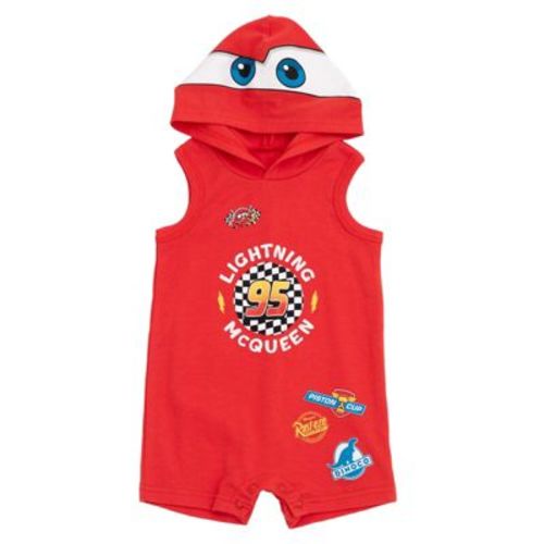 Disney Cars Lightning McQueen Newborn Baby Boys Hooded Cosplay Romper Red 3-6 Months