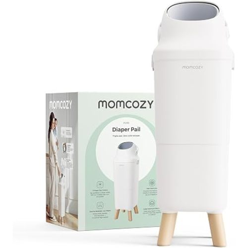 Momcozy Diaper Pail, Triple-Seal Odor Control, Fits Standard Trash Bags