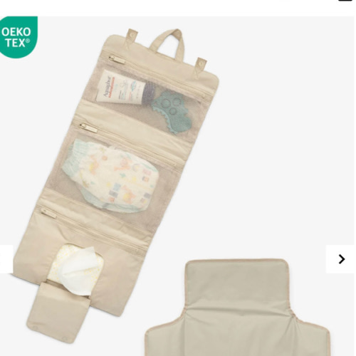 Diaper Changing Pad Organizer - OATMEAL