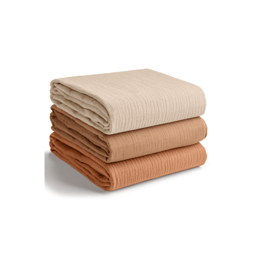 100% Cotton Muslin Swaddle Blankets Pack of 3