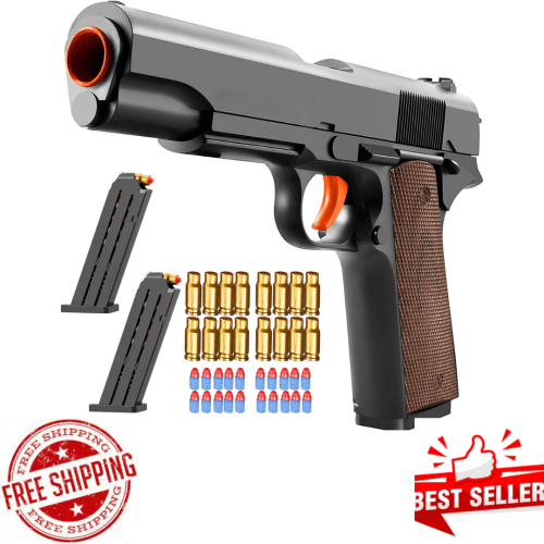 Realistic Toy Gun with Ejecting Soft Bullets,Pistol Toys Play EVA Foam Blaster