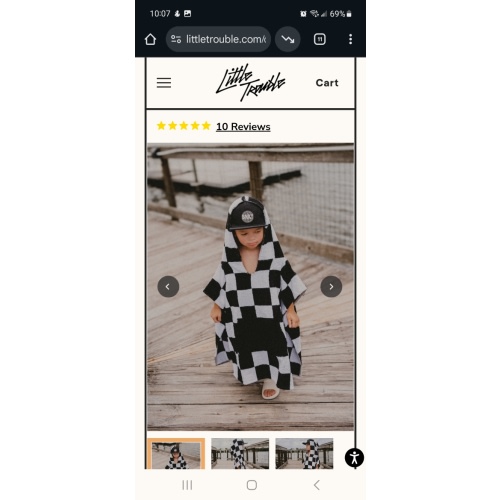 Checker Poncho Towel