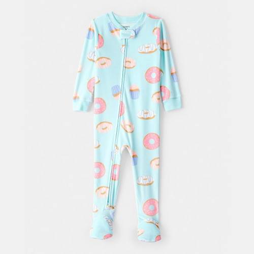 Baby & Toddler Girl Carter's Donuts DreamPlush Long-Sleeve Snug Fit One-Piece Pajamas
