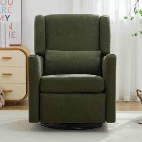 Green Wingback Swivel Rocker Chair Set of 1