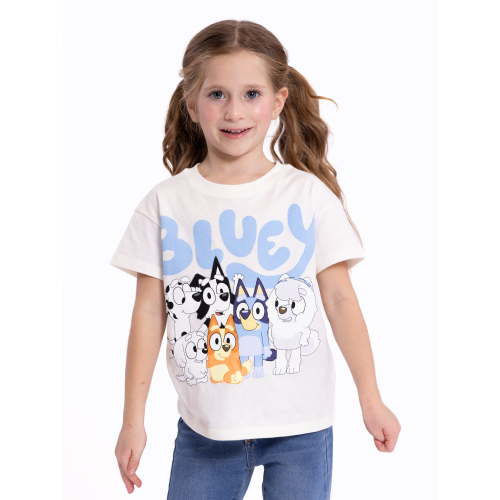 Bluey Toddler Short Sleeve Crewneck Tee, Sizes 12M-5T