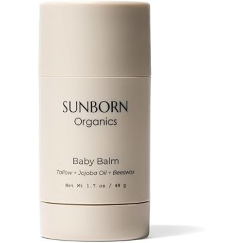 Baby Balm | Baby-Safe Three Natural Ingredient Moisturizing Balm for Babies (Dry Skin, Diaper Rash & Eczema Relief) – Lanolin-Free, Fragrance-Free All Natural