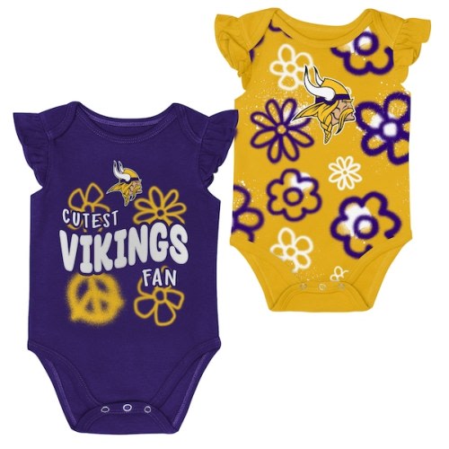 Minnesota Vikings Outerstuff Girls Newborn & Infant The Sunshine Two-Piece Bodysuit Set