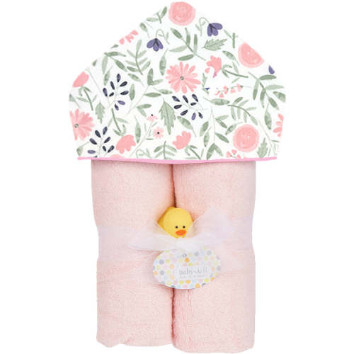 Deluxe Hooded Towel - Watercolor Floral
