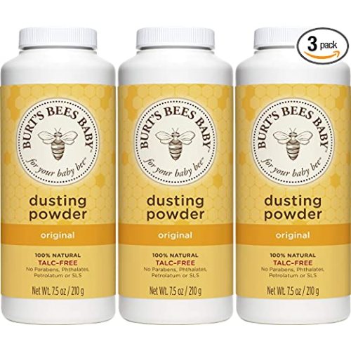Burt's Bees Baby 100% Natural Dusting Powder, Talc-Free Baby Powder - 7.5 Ounce Bottle (Pack of 3) - Multi-Pack