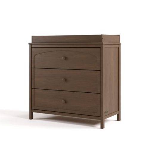 Graco Olivia 3 Drawer Dresser with Removable Changing Topper Hazelnut
