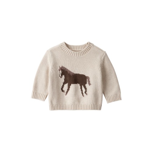 Organic Cotton Intarsia Sweater, 18M
