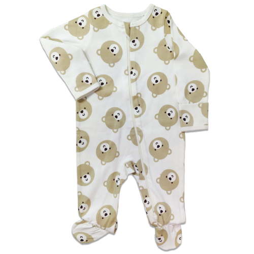 Wonder Nation Baby Gender Neutral Zip Front Footed Sleep N Play Pajamas, Sizes Preemie-6/9 Months