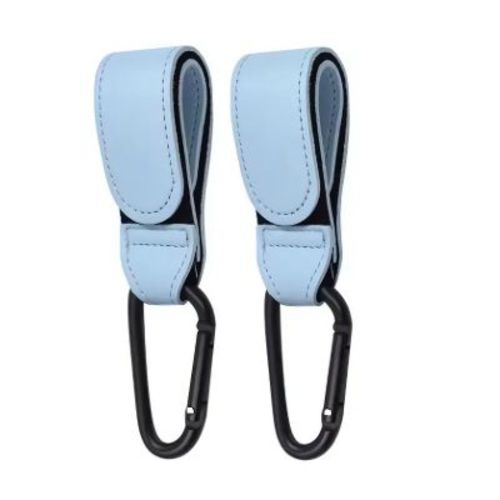 Kitcheniva PU Leather Stroller Hook for Bags Blue 2 Pcs