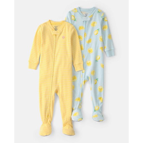 Toddler 2-Pack Lemon Snug Fit 1-Piece Pajama Set - Yellow/Blue | Carter's
