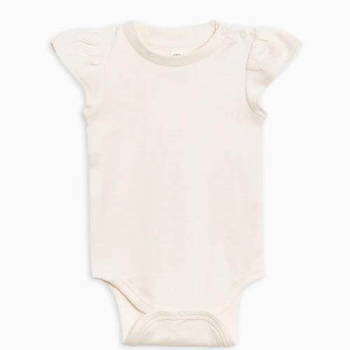Colored Organics - Pearl Petal Sleeve Bodysuit - 0-3M