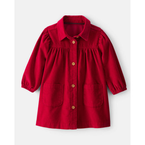 Baby Girl Corduroy Long-Sleeve Dress - Red - Carter's | Carter's