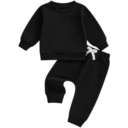 Tiaham Baby Boy Clothes Girl Outfits Fashion Sweatshirt Sweat Pant Kids Toddler Tops Pant Sets
