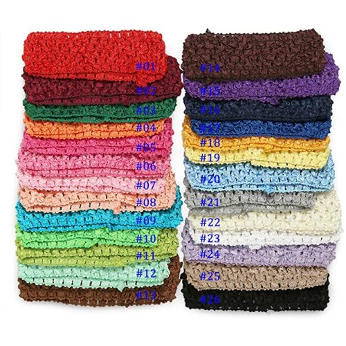Qandsweet Baby Girl's Stretch Headbands Crochet Stretchy Hair Bands DIY Accessories for Flower Or Bows