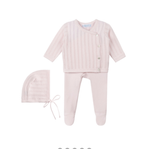 Boys and Girls Pointelle Wrap Set with Hat I Boys Bris Outfit Knitted | Baby Boys White Outfit | Feltman Brothers